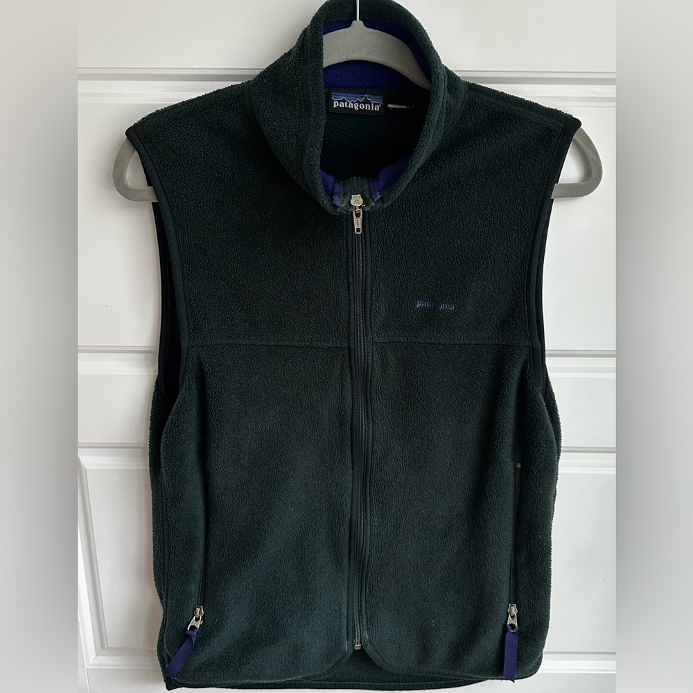 Patagonia Black Fleece Vest Size XS